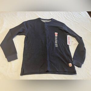 Rural King large men’s long sleeve warm crew neck, charcoal gray K